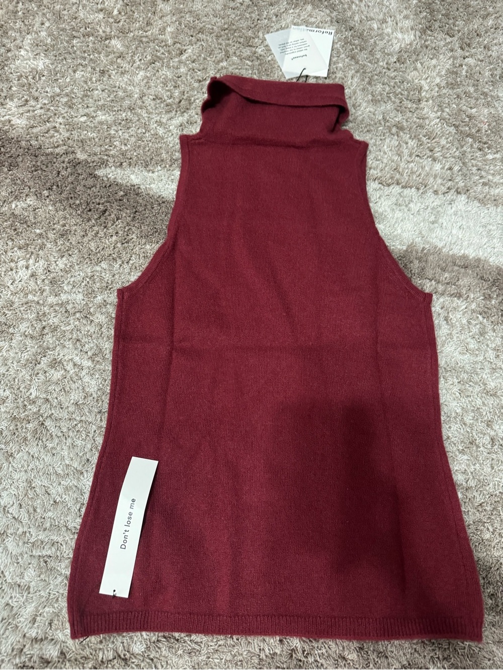 Reformation Marcy Cashmere Turtleneck Tank